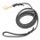 Leather Dog Training Leash 210x1.2cm Black Cowhide 13