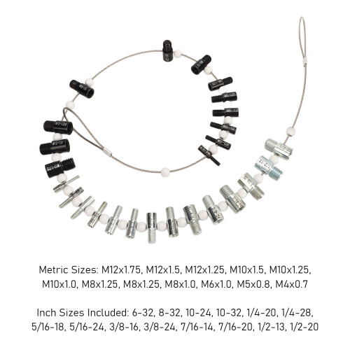 26Pcs Nut/Bolt Thread Gauge Carbon Steel M12x1.75 1