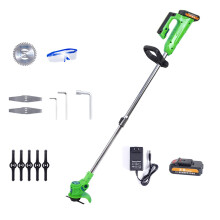 24V Cordless Grass Trimmer and Electric Lawn Mower, Rechargeable 450W Motor, Adjustable Handle for Garden