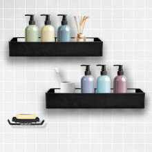 Rustproof Black Shower Caddy 3 Pack Stainless Steel Bathroom Organizer with NoDrill Installation and Quick Drainage
