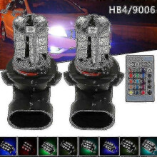 (HB4 96) 2 Pcs 9006 H4 Hb4 H7 H8 H9 H11 Universal Auto Rgb Atmosphere Lamp 5050 Led Lights Car Products Accessories With Remote Control_Special Gift