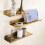 Corner Shower Caddy 40cm Antique Copper Bathroom Shelf Organizer Rack, RustResistant Wall Mounted Design 3