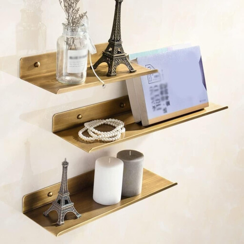 Corner Shower Caddy 40cm Antique Copper Bathroom Shelf Organizer Rack, RustResistant Wall Mounted Design 2