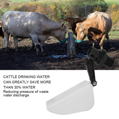 Automatic Livestock Waterer Bowl for Cattle and Sheep, Triangular Plastic Cow Drinking Bowl with Float Control 2