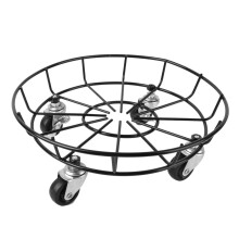 Plant Caddy with Wheels Metal Round Rolling Plant Stand for Heavy Pots Indoor Outdoor Drainage Support