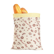 Sac en tissu de coton et de lin, enveloppe de pain-Petite fleur