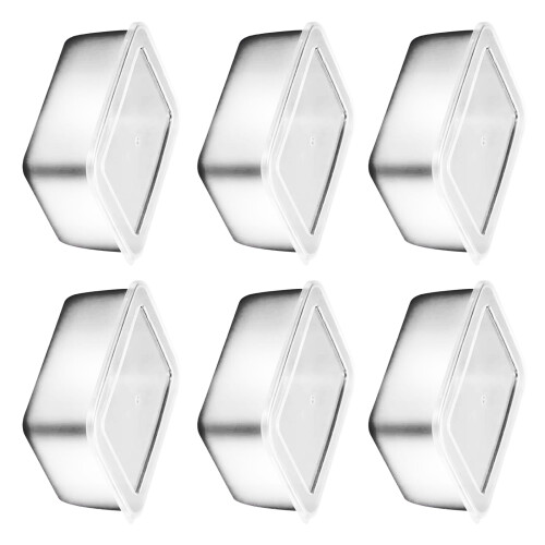 6 Piece Nonrust Steel Bentos Box-Small size 600ml wit