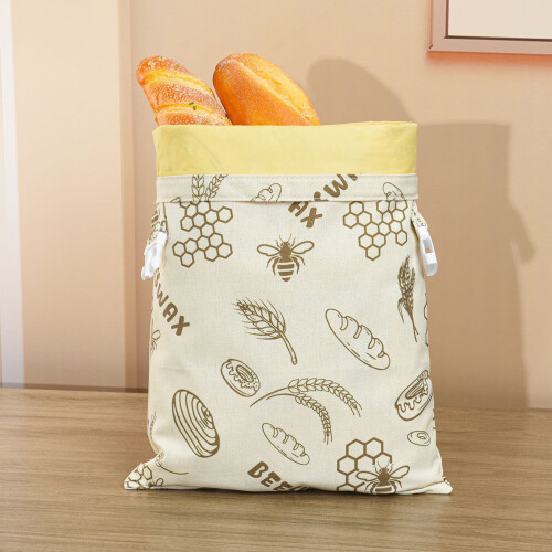 Organic Cotton Bees Wax Food Bag Kitchen Storage-rose pattern 2