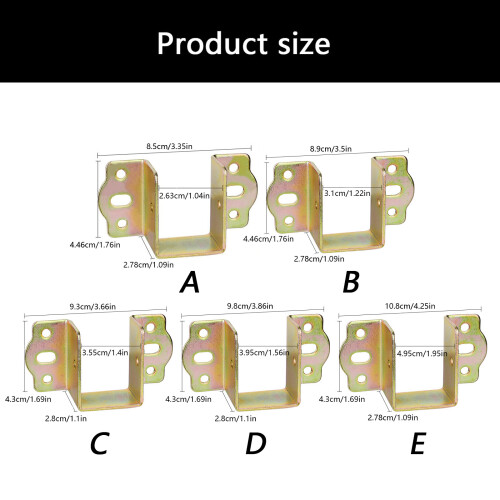 4lots Thicken Metal Bed Frame Support High Strengths-Black 30mm 2