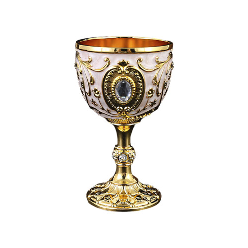 Delicate 100ml Alloy Chalices With Smooth Finishes-White