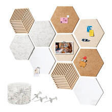 Hexagon Felts Cork Board Tiles,Adhesive Bulletin-eight holes