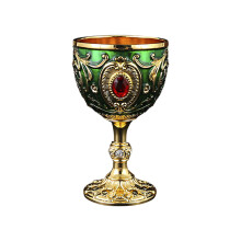 Luxurious 100ml Retro Themed Metal Glass Enhancing Any-Green