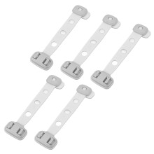 Grey ABS Double Lock Cabinet Locks 5.3x21x1.5 cm