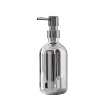 500ml Refillable Hand Soap and Lotion Dispenser Mirror Silver Pump Bottle for Bathroom Kitchen