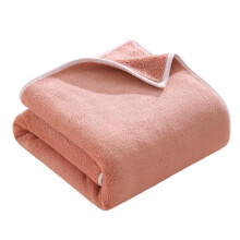 Large Soft Pink Coral Fleece Bath Towel 80x190cm SkinFriendly Absorbent Bathroom Towel for Home