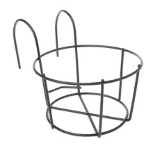 Iron Plant Stand for Balcony Railings, SpaceSaving Raised Flower Pot Holder for Outdoor Use