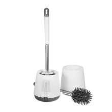 Wall Mounted Toilet Brush with Holder, Space Saving Bathroom Cleaning Brush for Easy Daily Access