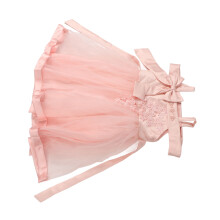 Pink Cotton Off-Shoulder Pageant Dress 140cm