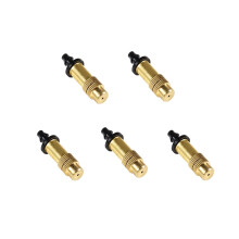Adjustable Copper Misting Nozzle Set 5pcs for Garden Irrigation and Greenhouse Cooling 4/7mm