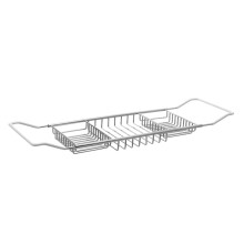 Extendable Stainless Steel Bathtub Tray with NonSlip Surface and MultiFunctional Bath Caddy Organizer for Relaxing Soak