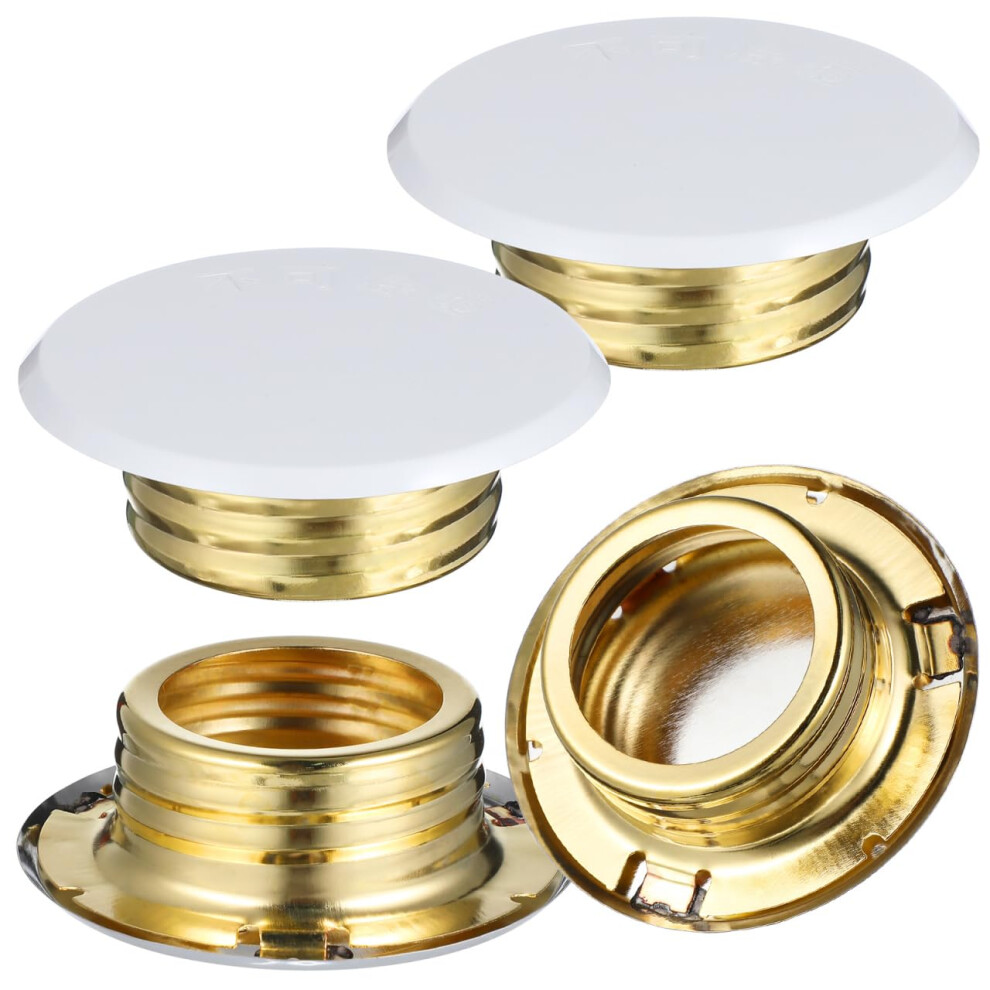 4Pcs White Flat Fire Sprinkler Cover Plate And Iron Sprinkler Head Guard For Ceiling Dustproof Easy Install 9351714457279