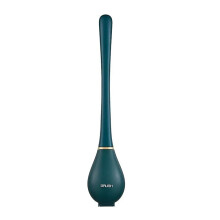 Silicone Toilet Brush with Holder, Flexible Soft Bristles Long Handle Wall Mounted Set for Deep Cleaning