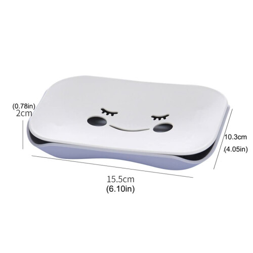 Double Draining Soap Holder for Bathroom and Kitchen, Wall Mounted Fast Drying Soap Dish B 1