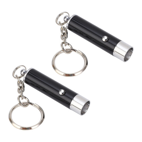2PCS Mini LED Flashlight LR41x4, 25mAhx4, Metal