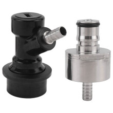 Beer Brewing Carbonation Cap with 5/16Inch Barb Lock Disconnect Set,Fit Cola Soda Beer Most of Drink PET Bottles