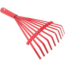 Garden Hand Rake with Durable Steel Tines for Easy Leaf Collection and Lawn Cleanup