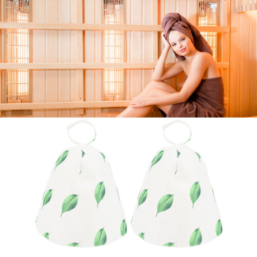 2Pcs Sauna Hat, Elastic, Breathable, Reusable