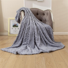 Grey Fleece Throw Blanket 60x80 Inches Soft Flannel Blanket for Couch and Bed All Season Use
