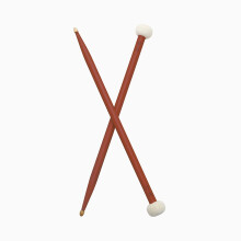 DualPurpose Drumsticks and Timpani Mallets Pair, Red Maple with Ergonomic Grip for Drums and Cymbals