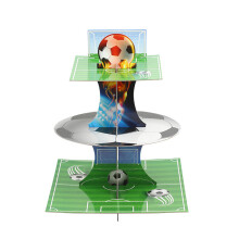 Support à gâteau orienté de présentoir de dessert du football