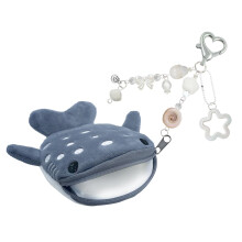 Le requin mignon conçoit le portefeuille des enfants avec-gris