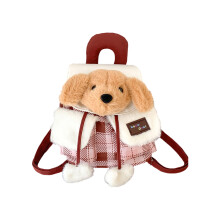Large Capacity Anime Bags Plaids Dog Backpack Bags-red dogs