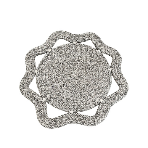 Napperon décoratif octogonal résistant à la-Gris clair 18 cm