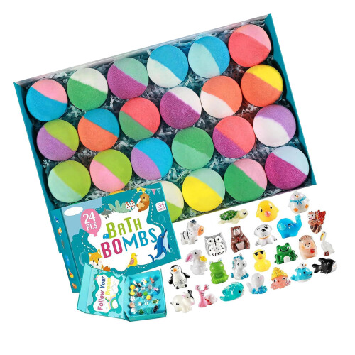 24-teiliges Bade-Sprudel-Set mit Tiermotiv,-1