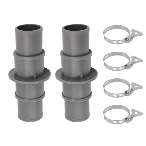 Set mit 2 Kunststoff-Schlauchadaptern für Poolfilterpumpen,