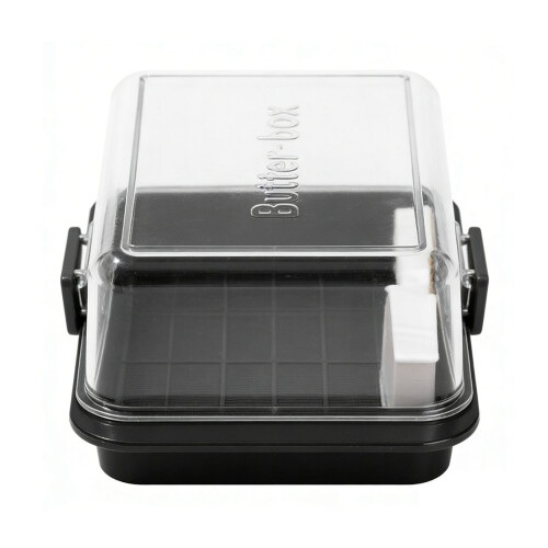 Multifunctional Butter Dish with Lid Cheese Slicer-Black