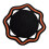 Napperon octogonal décoratif, tapis de Table- orange noir. 30 cm 1