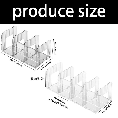 Book And Bag Holder Space Saving Handbag Divider-White 3 grids 1
