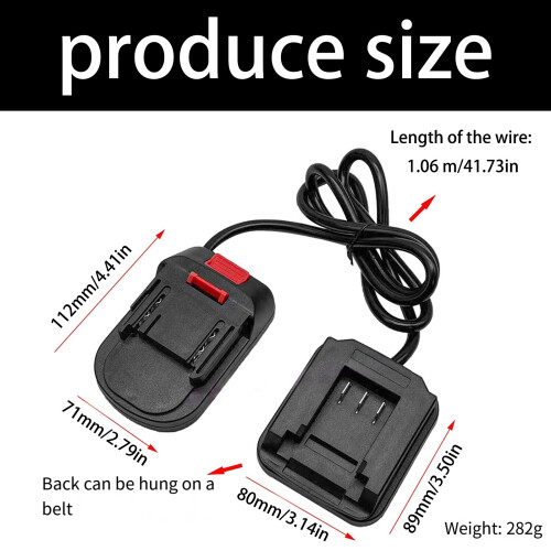 Low weight 18V Battery Adapter With Direct Current Power Port 2