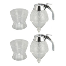 2-Pcs Honey Dispenser Hourglass Shape Transparent