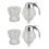 2-Pcs Honey Dispenser Hourglass Shape Transparent 1