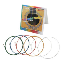 Steel Acoustic Guitar Strings Set, 6 String Folk Guitar Replacement Pack with Bright Tone and Reliable Tension