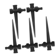 5pcs Plastic Garden Sprinkler Stakes Adjustable Sprinkler Head Holders for Lawn Irrigation and Yard Watering