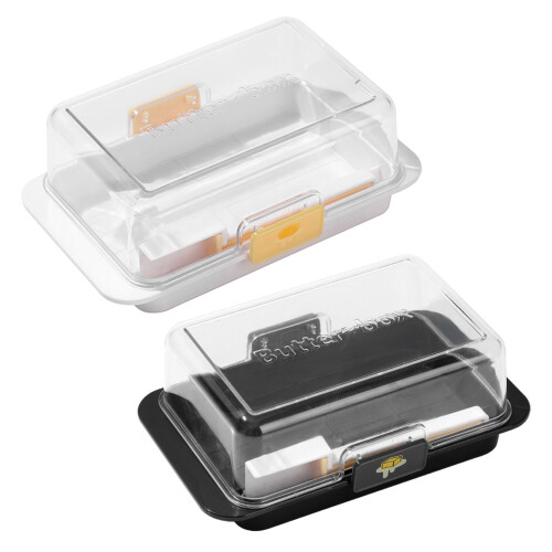 Multifunctional Butter Dish with Lid Cheese Slicer-Black 1