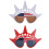 4Pcs Independence Day Party Glasses Light Weight-White 2