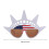 4Pcs Independence Day Party Glasses Light Weight-White 4